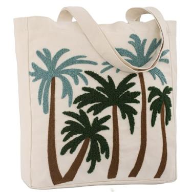 Imagem de Perseverance Trade Bolsa de praia feminina de lona de verão com fivela magnética e zíper bolso interno reutilizável para compras de supermercado, trabalho, livro, presente para academia, academia