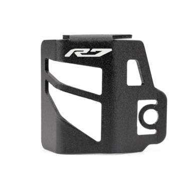 Imagem de MOWOK Adequado para Yamaha R7 YZF R7 YZFR7 YZF-R7 2021 2022 2023 2024 2025 Acessórios de motocicleta Protetor de reservatório de fluido de freio traseiro protetor de tampa de copo de óleo (preto)