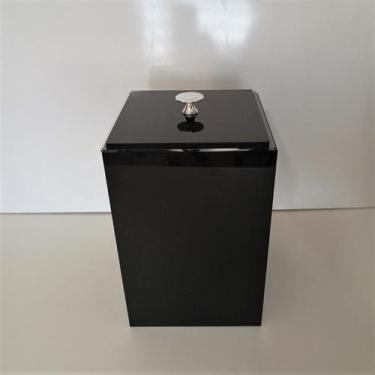 Imagem de lixeira esconde sacola premium luxo lavabo acrílica 5,5L - Fábrica de 