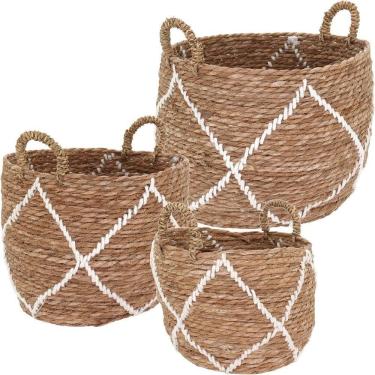 Imagem de Cesta Fibra Natural 3Pç