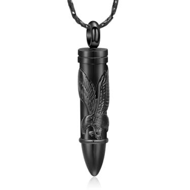 Imagem de Colar de cremação com urna bala para cinzas para homens, mulheres, árvore da vida, urna, pingente, cinzas, joia memorial humano, Aço inoxidável, Sem Pedra Preciosa