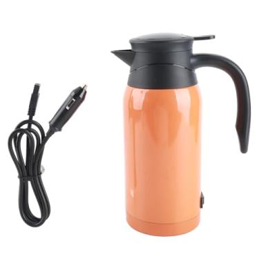 Imagem de Chaleira elétrica de carro 1000 ml portátil aço inoxidável Aquecedor de água 24V Desligue a caldeira de água para café e leite de chá, adequado para a maioria dos caminhões de (12V)