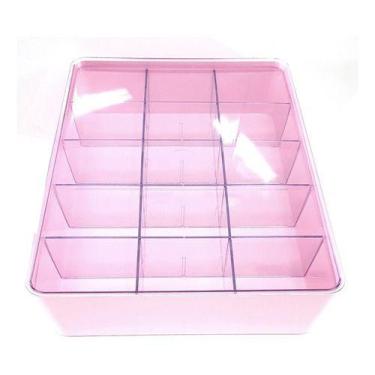 Imagem de Caixa Organizadora Multiuso C/ Divisórias Tampa Grande 6,3l - Helsim, 