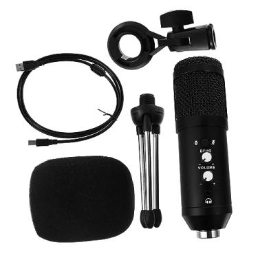Imagem de Kisangel Microfone condensador cardioide USB com suporte para transmissão de jogos e videoconferência de som, plug play, compatível com PC e laptop