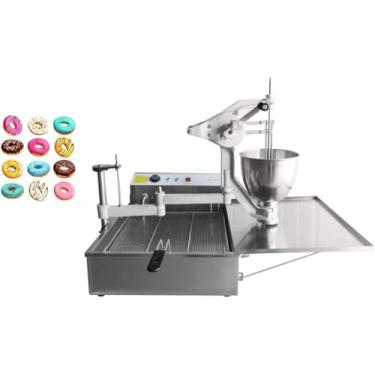 Imagem de Fabricantes De Rosquinhas 3 Moldes Diferentes Auto Donut Making Machine Fabricante De Rosquinhas De Bolo Comercial Fritadeira De Máquina De Rosquinhas Com Funil De 7l, 220v/50hz, 3 different molds