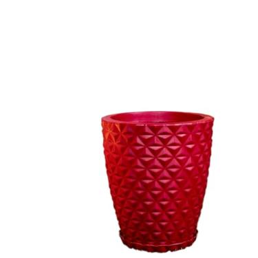Imagem de Vaso para plantas polietileno diamante P COM PRATO COLETOR(Vermelho)