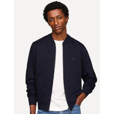 Imagem de Moletom Tommy Hilfiger Masculino Flag Logo Baseball Zip-Thru Azul Marinho-Masculino