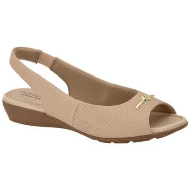 Imagem de Sandalia Ortopedica Modare Conforto Feminina Calce Facil, Bege, 36