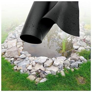 Imagem de Forro De Lagoa 2x2m 4x5m 6x10m 10x12m Preto Resistente A Uv Água Jardim Tanques De Peixes Forros Membrana De Piscina De Jardim Filme Hdpe Resistente Para Koi E Piscinas De Peixes, 3x7m(9.8x23ft)