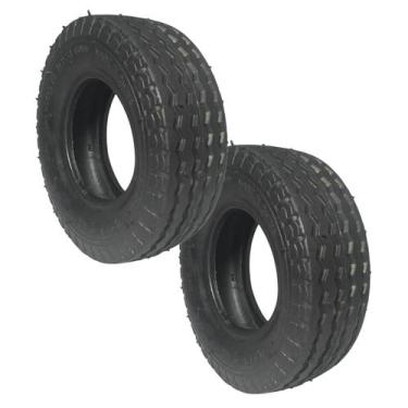 Imagem de Kit 2 Pneus Para Carrinho Manual 6x2 Capacidade 40KG Borrachas Londrin