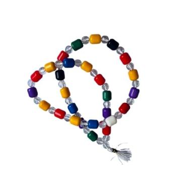 Imagem de Colar multicolorido para homens/mulheres, colar colorido com contas Kerwa (pacote com 1 peça)