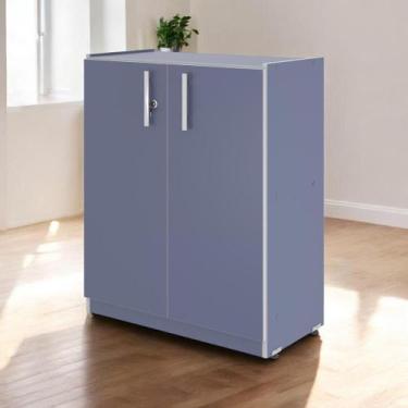 Imagem de Armário Balcão 02 Portas Light Azul - Pleno Móveis