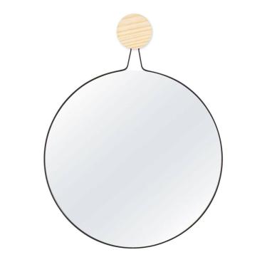 Imagem de Espelho Decorativo Twiza Preto 60 Cm Redondo