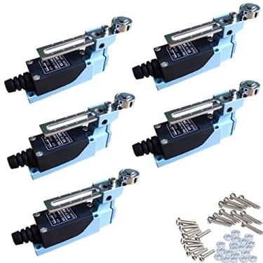 Imagem de yusheng Interruptor De Limite Curso Momentâneo, Braço Alavanca Rolo Ajustável Arduino Nc-No Cnc Mill Laser Plasma Router (Rolo Metal Com Contatos Prateados Tz-8108, 5 Peças)