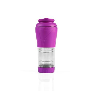 Imagem de Cafeteira Portátil Pressca 350ml – Preparo Rápido de chá e café Sem Filtro Descartável | Ideal para Viagens, Escritório e Casa | Livre de BPA - Cor: Rosa