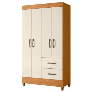 Imagem de Guarda Roupa Mobi 4 Portas 2 Gavetas Cinamomo/Off White - ABZ - Albatr