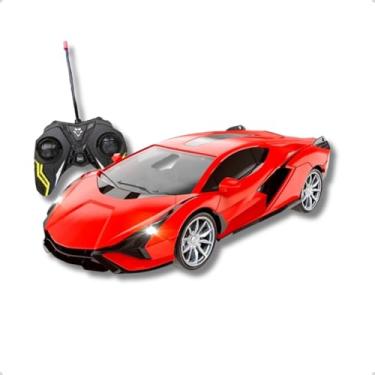 Imagem de Carro de Controle Remoto Sem Fio, Lamborgini Esportivo, Modelo de Speed, Diversão Criança. (Vermelho)