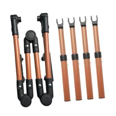 Imagem de Generic Alça de carrinho de acampamento, acessórios de alça de empurrar para carrinho dobrável, acessórios de de praia, peças de reposição para barra de, Laranja