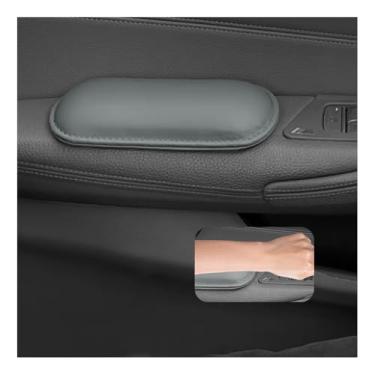 Imagem de Stacool 2 peças almofadas de apoio de braço para porta de carro, couro macio + espuma viscoelástica para suporte de braço e proteção de cotovelo e joelho, cotoveleiras universais de carro acessórios