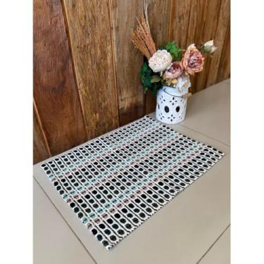 Imagem de Tapete Avulso Pequeno Zurich 67 x 46cm Tear Artesanal (Verde Indiano)