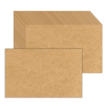 Imagem de Pacote com 100, papel cartolina em branco, 100 x 15 cm, cartolina para impressão, convites de papel fotográfico, saudações, notas, agradecimento, cartões de índice - Simples para escrever, carimbar,