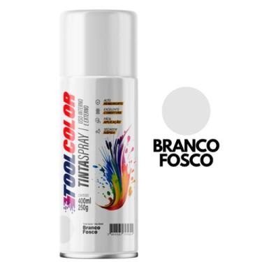 Imagem de Tinta Spray Uso Geral Tool Color 400ml .250g, Branco Fosco