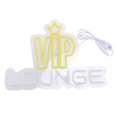 Imagem de Luocute Sinais de Neon de Lounge VIP para Luzes de Neon de Decoração de Parede para Sinais de Negócios LED de Quarto Adequados para o Clube de Boates Hotels Hotels Salon Massagem 5V