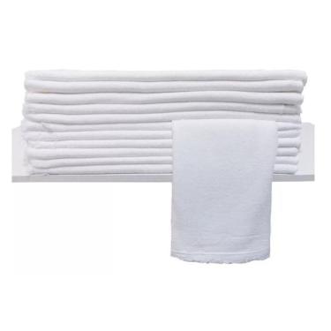 Imagem de Kit 3 Pano De Chão Branco Alvejado Para Limpeza Uso Geral