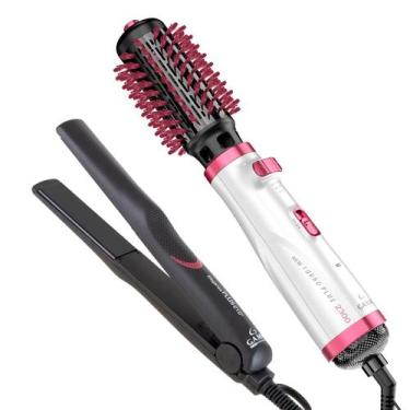 Imagem de Escova Rotativa New Turbo 127v/Prancha Bivolt Eleganza Gama