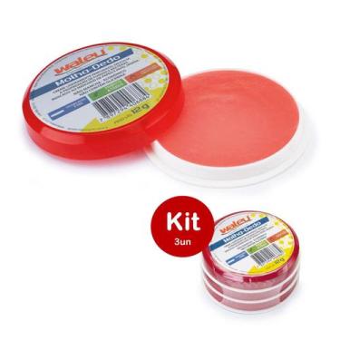 Imagem de Molhador Molha Dedos Waleu Kit 3un 12g Ideal para Manusear Papéis em E