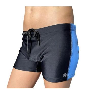 Imagem de Sunga Boxer Bicolor Natação Infantil - Suport Fitness, Azul claro, Mas
