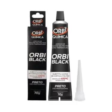 Imagem de Cola silicone vedante junta ( preto ) alta temperatura orbi black 70g 