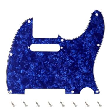 Imagem de Banworks 4 Ply Tele Pickguard 8 furos para guitarra elétrica Pickguard placa para USA/Mexican Fender Modern Style Standard Tele Telecaster JT/HB-03 Blue Pearl