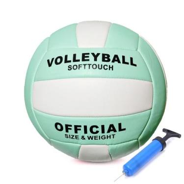 Imagem de Voleibol ABAJI Light Green Oficial Tamanho 5 Impermeável PU