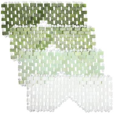 Imagem de Máscara de olhos de jade Coume reutilizável Sage Green Facial Cooling 