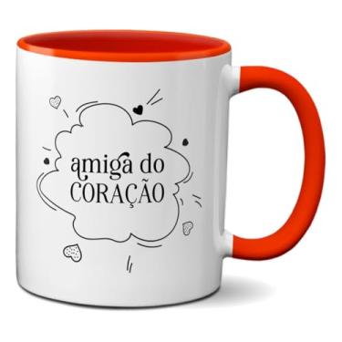 Imagem de Caneca Presente Da Amizade Para Amiga Do Coração (Vermelha)