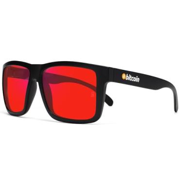 Imagem de WISTON Óculos de sol XXL Z87 para homens e mulheres TR90 Ultraleve Duplo Extra Grande UV400 Óculos de bloqueio de luz azul Bitcoin Crypto Eyewear Preto/Vermelho