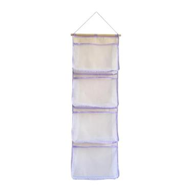 Imagem de Baoblaze Organizador de porta, malha para armazenamento de bichinhos de pelúcia, bolsa de rede, artigos para bebês, rede de armazenamento suspensa, suporte, Roxo