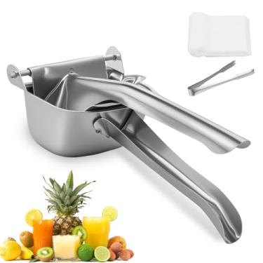 Imagem de Espremedor de limão, espremedor manual, aço inoxidável, portátil, suco de limão, cabo ergonômico, fácil de limpar, extrator de frutas para limão, cítrico, laranja