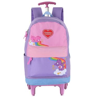 Imagem de Mochila Ursinhos Carinhosos Escolar De Rodinhas Reforçada