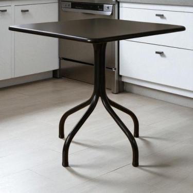 Imagem de Mesa Moema 70x70 Para Sorveteria Sala Restaurante Preta - EcomHome