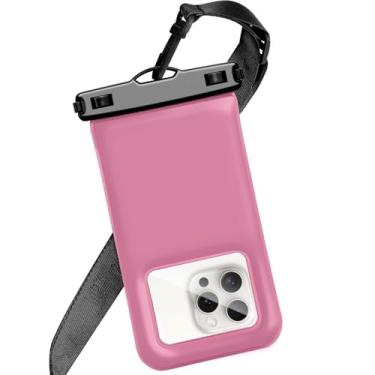 Imagem de Foweroty Bolsa de telefone flutuante à prova d'água com cordão transversal para iPhone 17 Series 16 Pro Max/15 Pro/14/13/12, bolsa seca para celular IP68, itens essenciais para navio de cruzeiro de