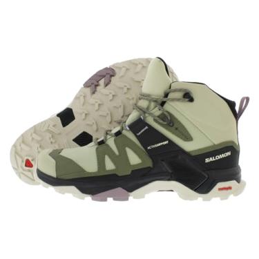 Imagem de Salomon Tênis feminino X Ultra 4 Mid GTX Boot, Alfafa/Líquen Profundo Verde/Amêndoa Verde Leite, 38