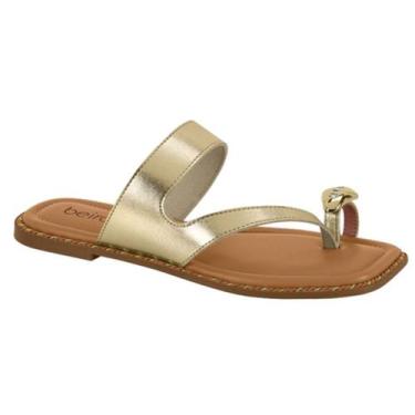 Imagem de Rasteira beira rio ring toe 8506.209, Dourado, 36