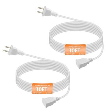Imagem de Cabo de extensão WMSDGZAI de 2 pinos polarizado branco 3m 125V 5A