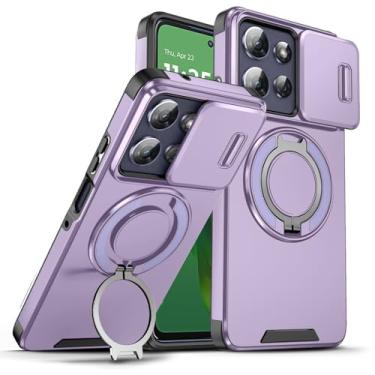 Imagem de MRRSIWEI Capa para Motorola Moto G Power 5G 2025 com capa de câmera deslizante, proteção contra quedas de grau militar resistente com rotação de 360° capa para Moto G Power 5G 2025 / G Play 2025