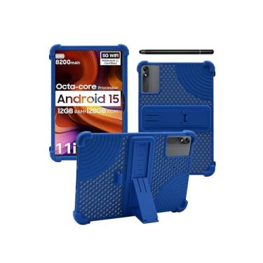 Imagem de Capa para tablet Blackview Tab 90WiFi Android 15 de 11 polegadas, design WUNIAK oco nas costas, dissipação de calor, à prova de choque, leve, suporte ajustável, capa de silicone e capa macia adequada