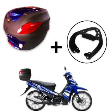 Imagem de Baú 41 litros Awa Proos com Bagageiro para CRYPTON 115 2010-2023, Azul