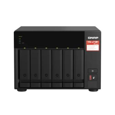 Imagem de Storage Nas Qnap Ts-673a-8g, AMD Ryzen V1500b 2.2 Ghz, Memória 8GB, Máximo 64GB (2×32GB), 6 Baias Torre Sem HD