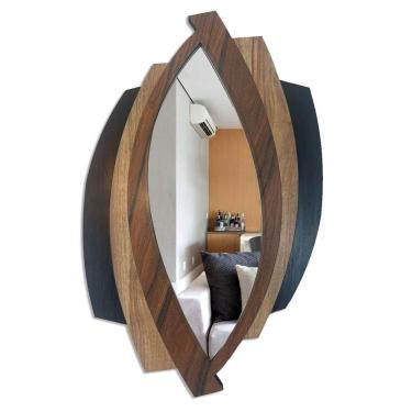 Imagem de Espelho Decorativo Moldura Madeira Pegui Montreal 39X63